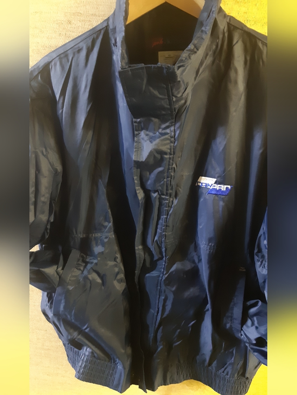 3 Men's Navy Lightweight Windbreaker Jacket Size Medium  Canpar Work Logo